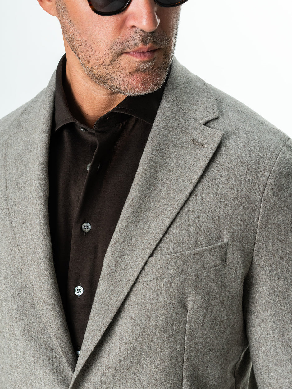 Sacou Grej Bărbați Cu Vesta Detasabila Lana Vitale Barberis BMan0011 (2)