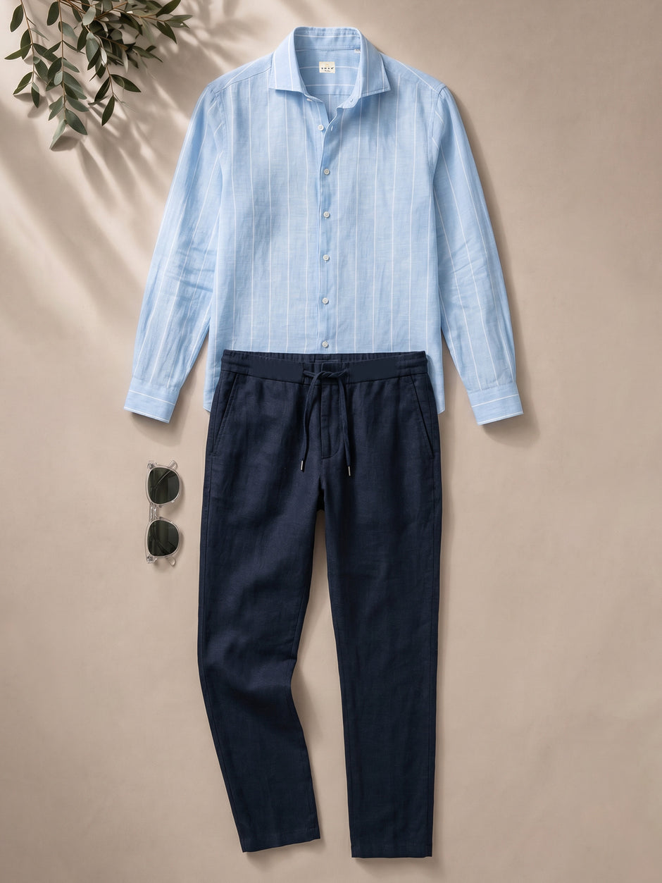 Tinuta Barbati Casual de Vara Lino Blu Bman1149 (1)