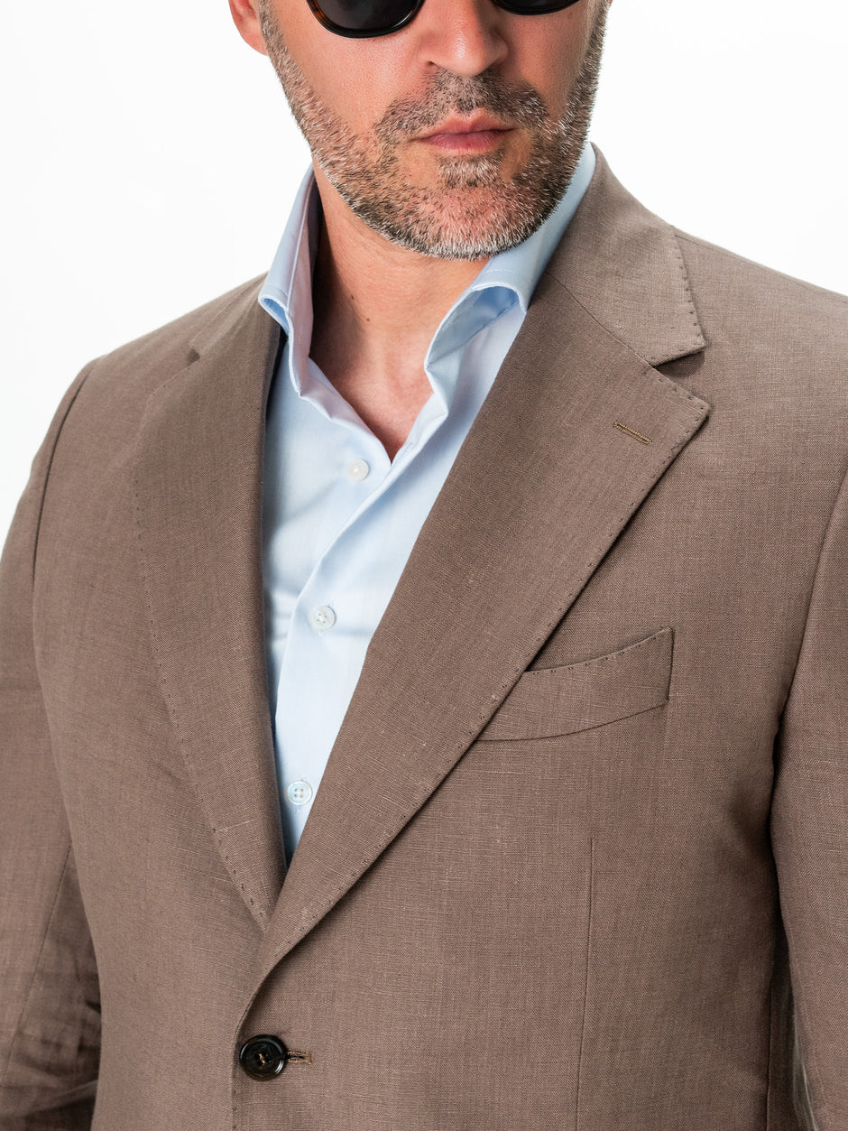 Costum Cappuccino Barbati Vitale Barberis Vara Din In Natural BMan0050 (3)