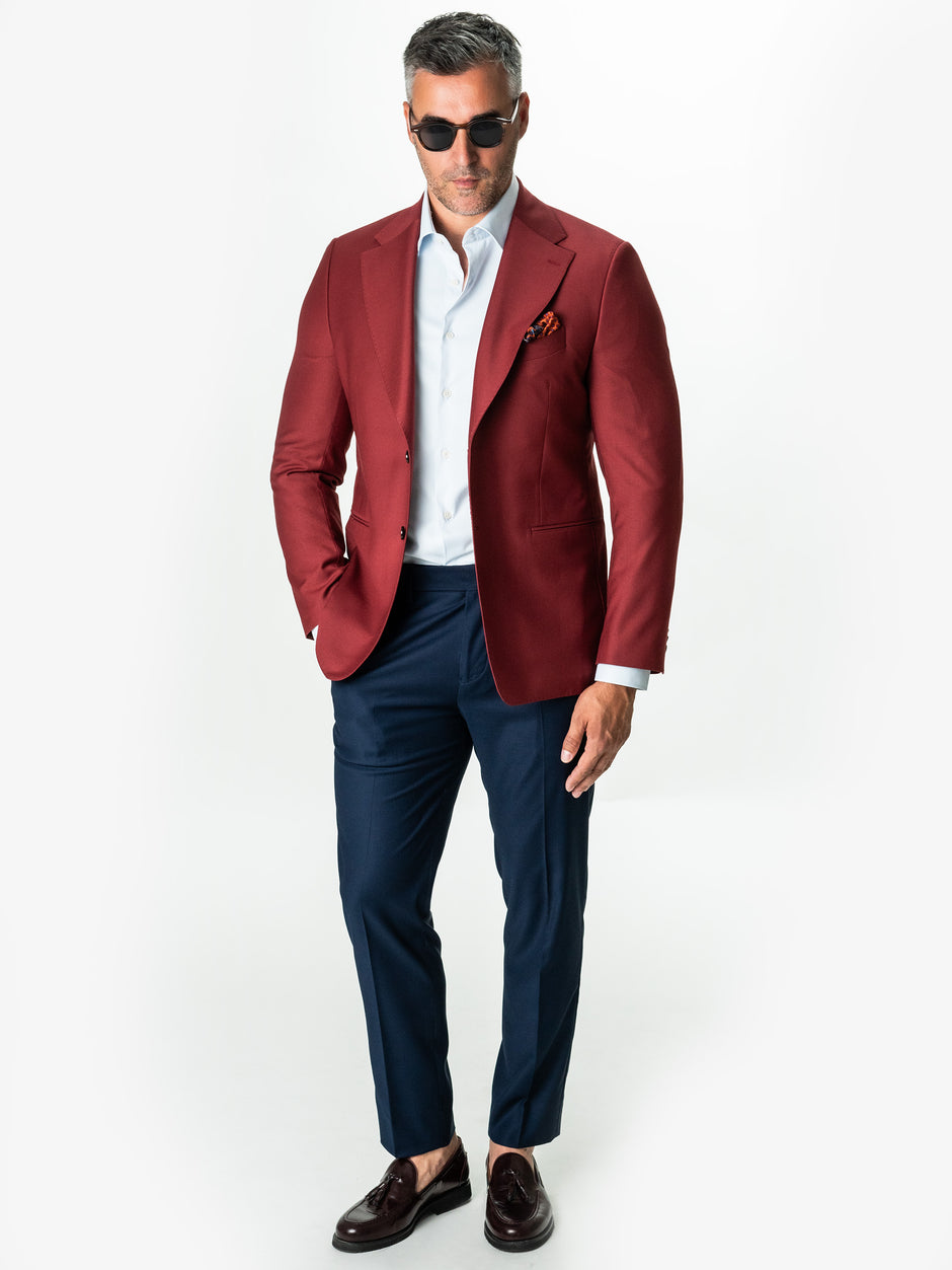 Pantaloni Barbati Eleganți Albastru Bleumarin Stofa Sarto BMan0007 (3)