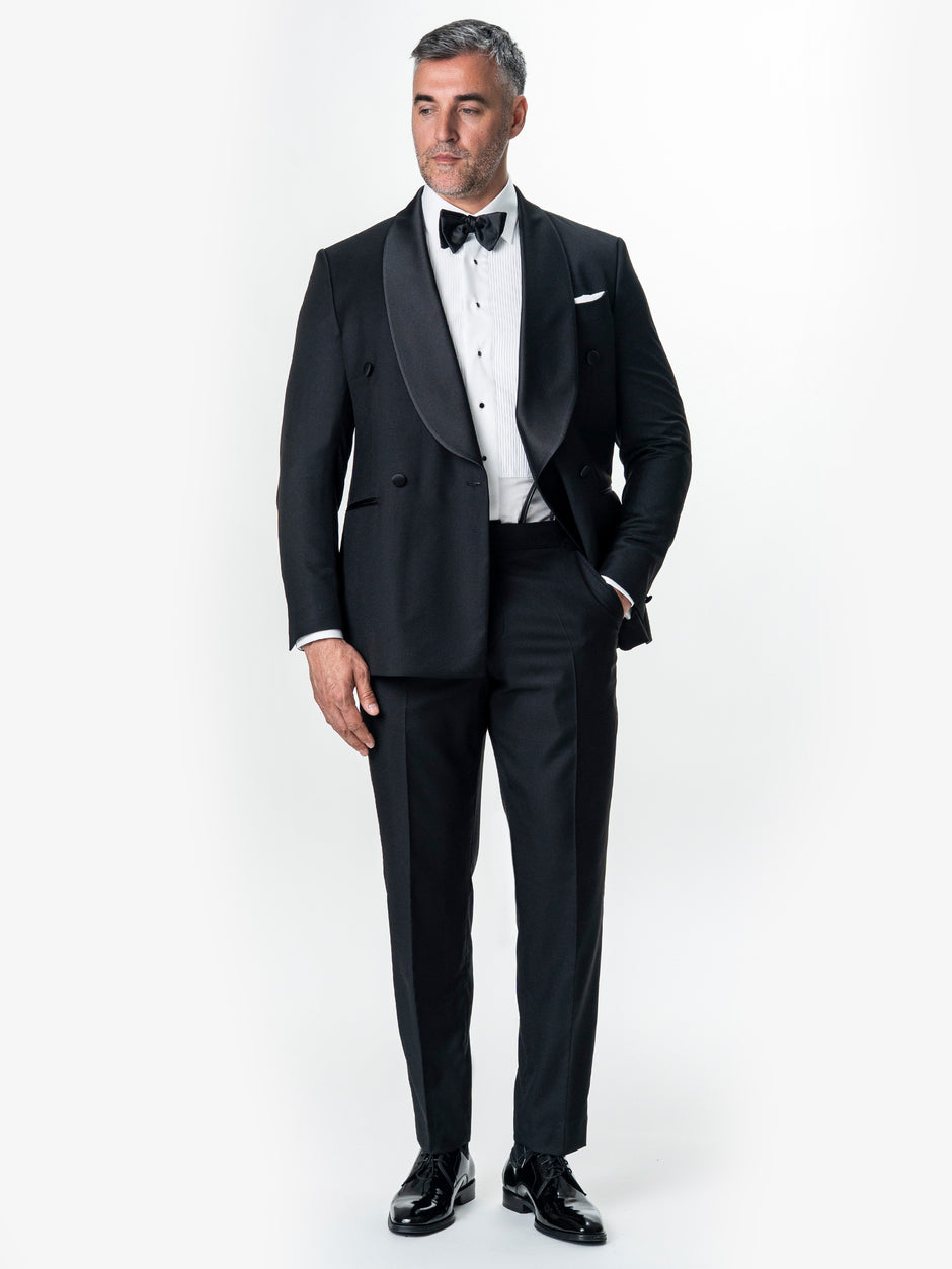 Costum Mire Smoking Negru din 100% Lana Vitale Barberis BMan344 (4)