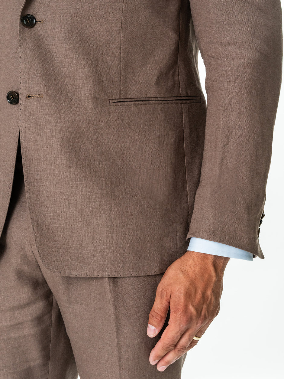 Costum Cappuccino Barbati Vitale Barberis Vara Din In Natural BMan0050 (9)
