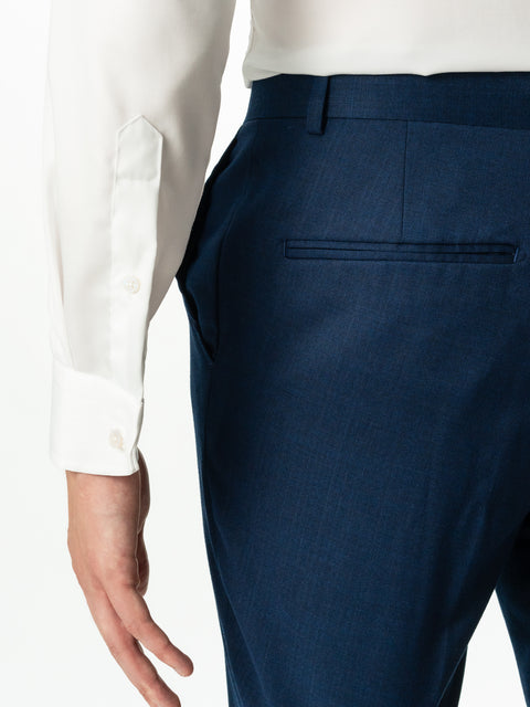 Pantaloni Eleganți Bărbați Albastru Indigo Din Stofa De Lana Confortabila BMan700 (6)