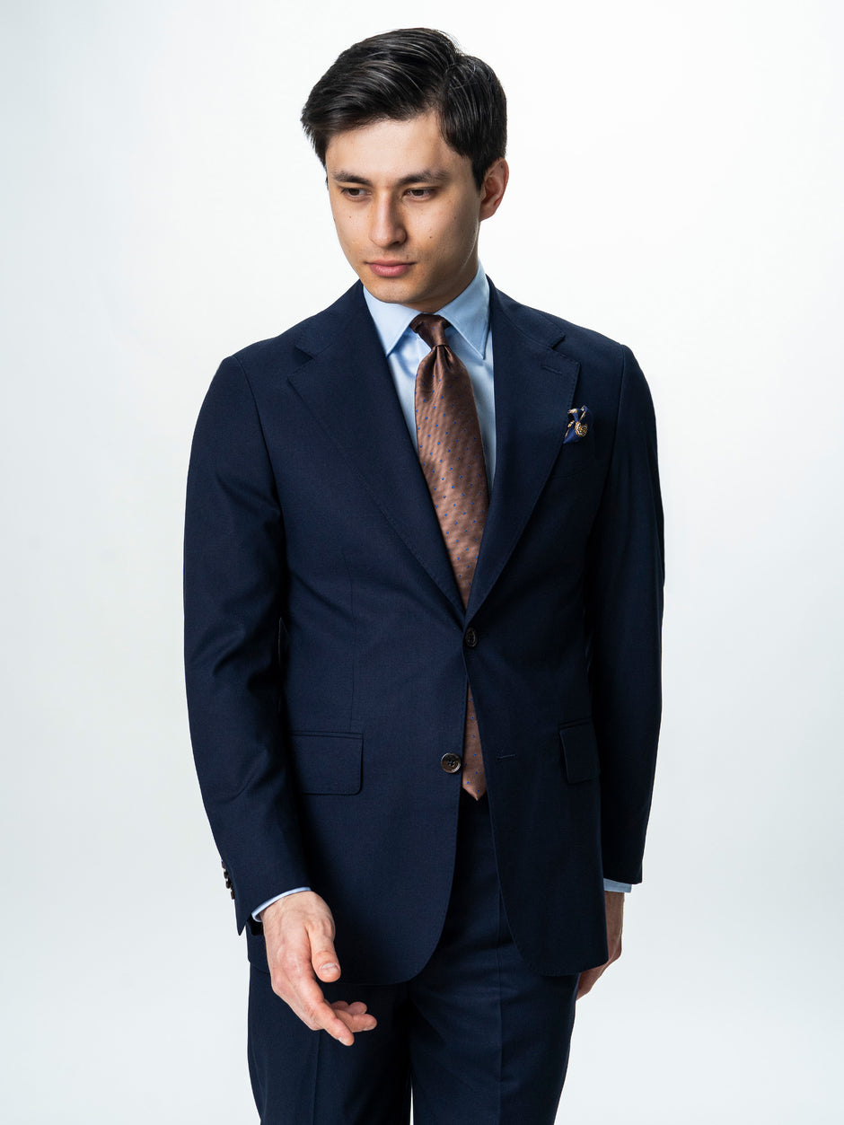 Costum Barbati Elegant Bleumarin Amestec Lana BMan0019 (5)