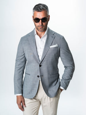 Sacou Gri Barbati Din Bumbac Cu Lana All Season BMan0036