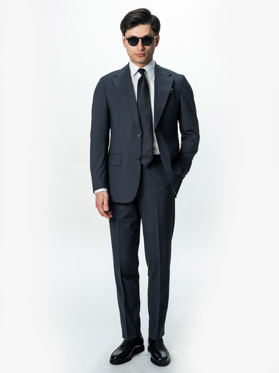 Costum Barbati Elegant Gri Amestec Lana BMan0019 (5)