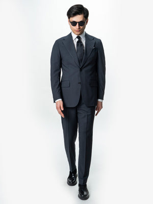 Costum Barbati Elegant Gri Amestec Lana BMan0019