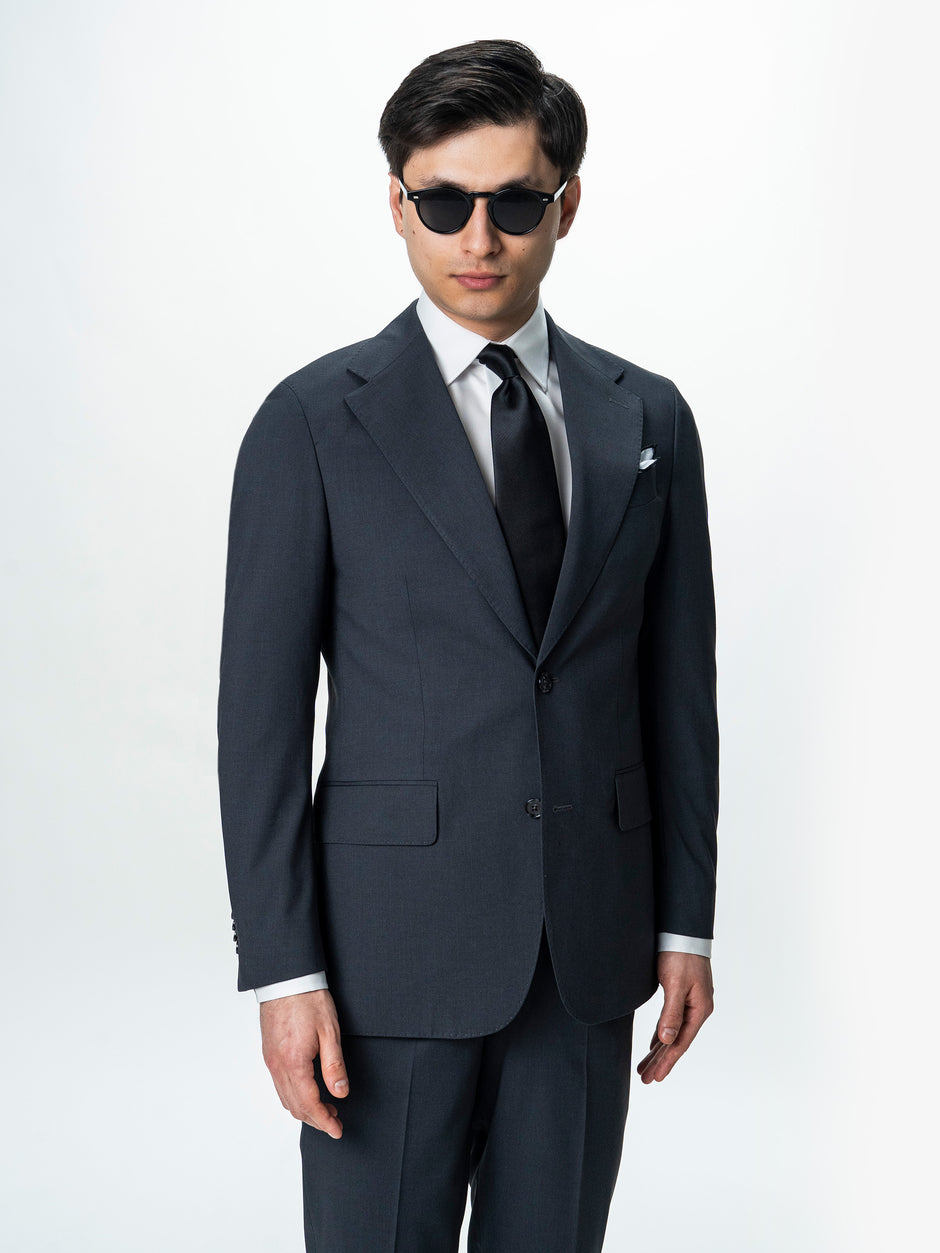 Costum Barbati Elegant Gri Amestec Lana BMan0019 (7)