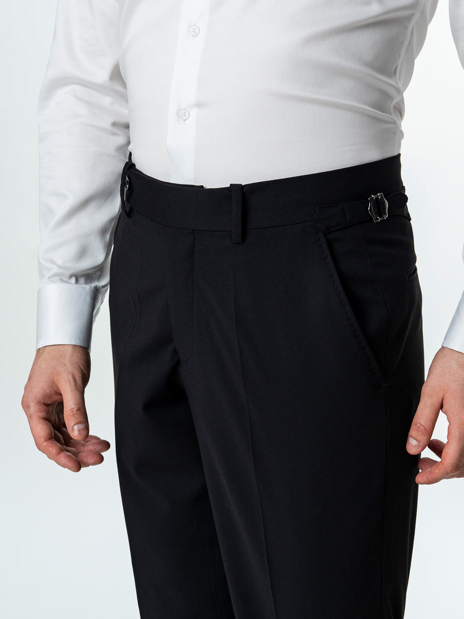 Costum Barbati Elegant Negru Amestec Lana BMan0019 (6)