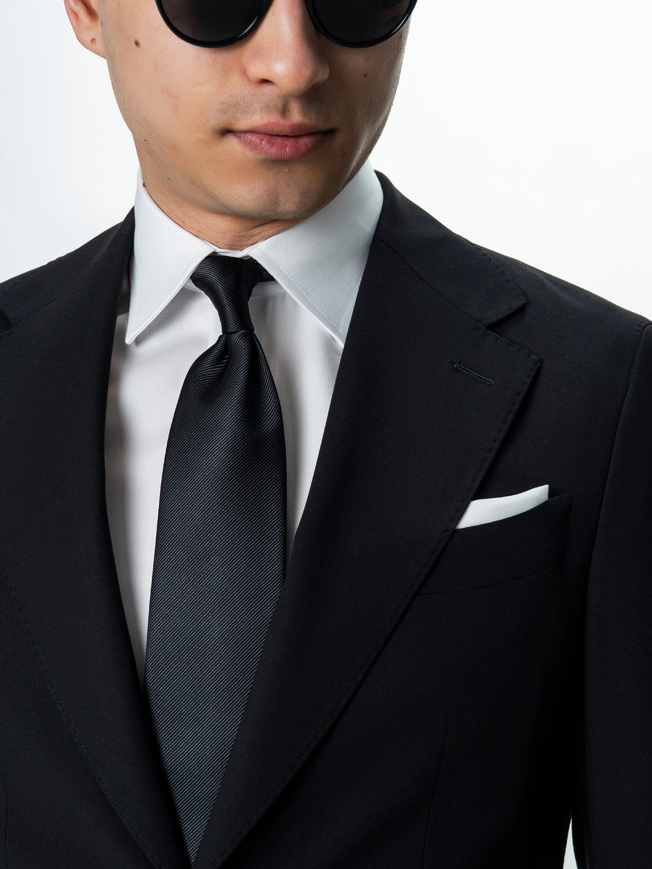 Costum Barbati Elegant Negru Amestec Lana BMan0019 (3)