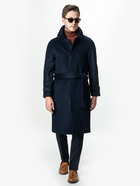 Palton Barbati Iarna Bleumarin 100% Lana BMan0006