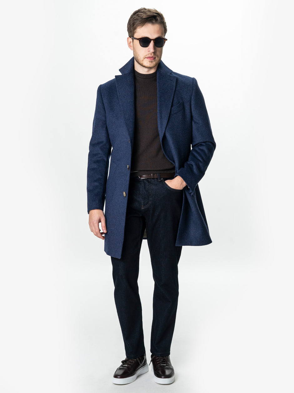Palton Barbati Iarna Albastru 100% Lana Cu Vesta Detasabila BMan0004 (4)