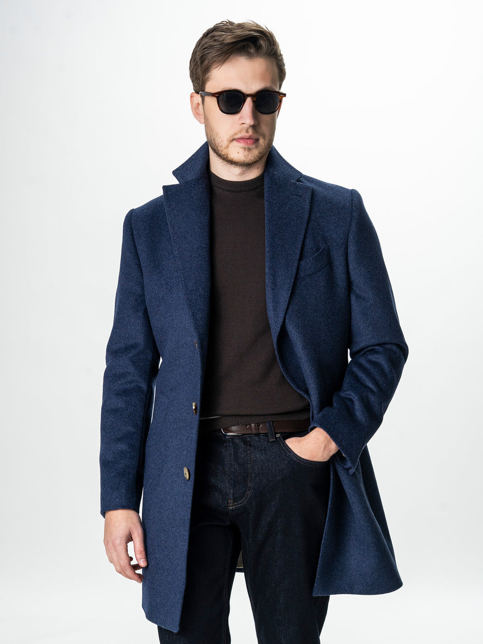 Palton Barbati Iarna Albastru 100% Lana Cu Vesta Detasabila BMan0004 (5)