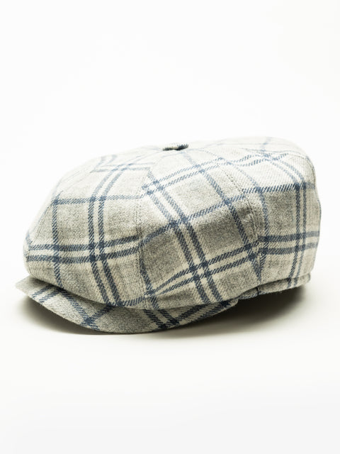 Sapca Barbati Newsboy Gri Tip Basca Wales 100% Lana BMan0015