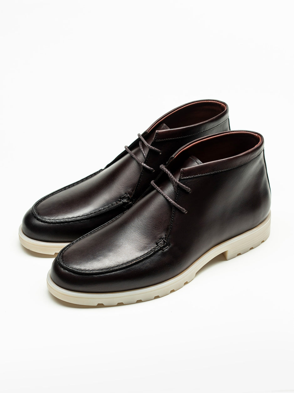 Ghete Barbati Maro Inchis Chukka Piele Naturala BMan148 (1)