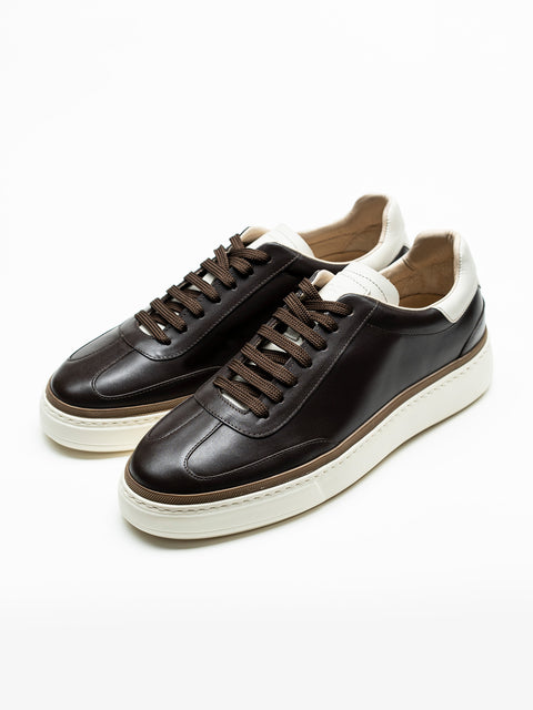 Pantofi Casual Barbati Sneakers Cafenii Din 100% Piele Naturala BMan0358