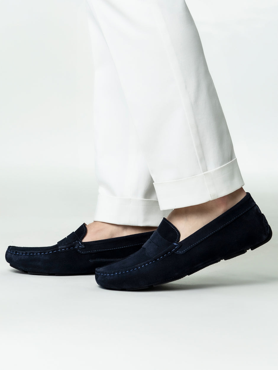 Mocasini Barbati Penny Bleumarin Din Piele Intoarsa BMan224 (5)