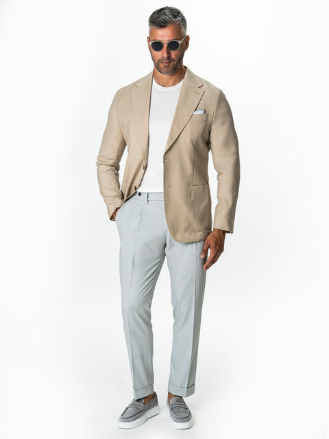 Sacou Barbati Bej 100% Lana Vitale Barberis BMan0056