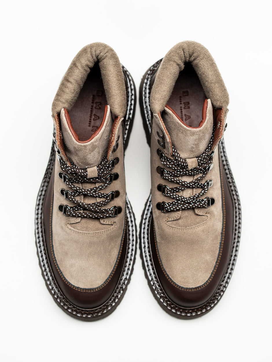 Ghete Barbati Crem Din Piele Cu Talpa EVA BMan152 (4)