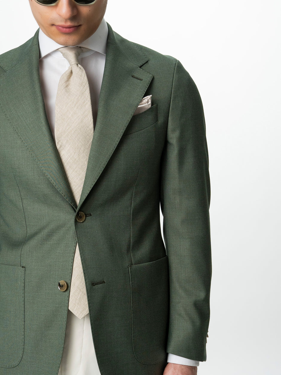 Sacou Barbati Verde Smart Casual Din Lana BMan0074 (7)