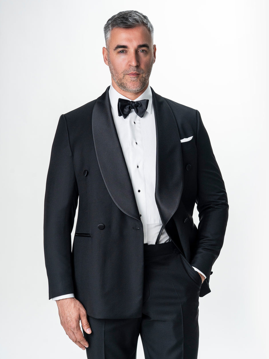 Costum Mire Smoking Negru din 100% Lana Vitale Barberis BMan344 (6)