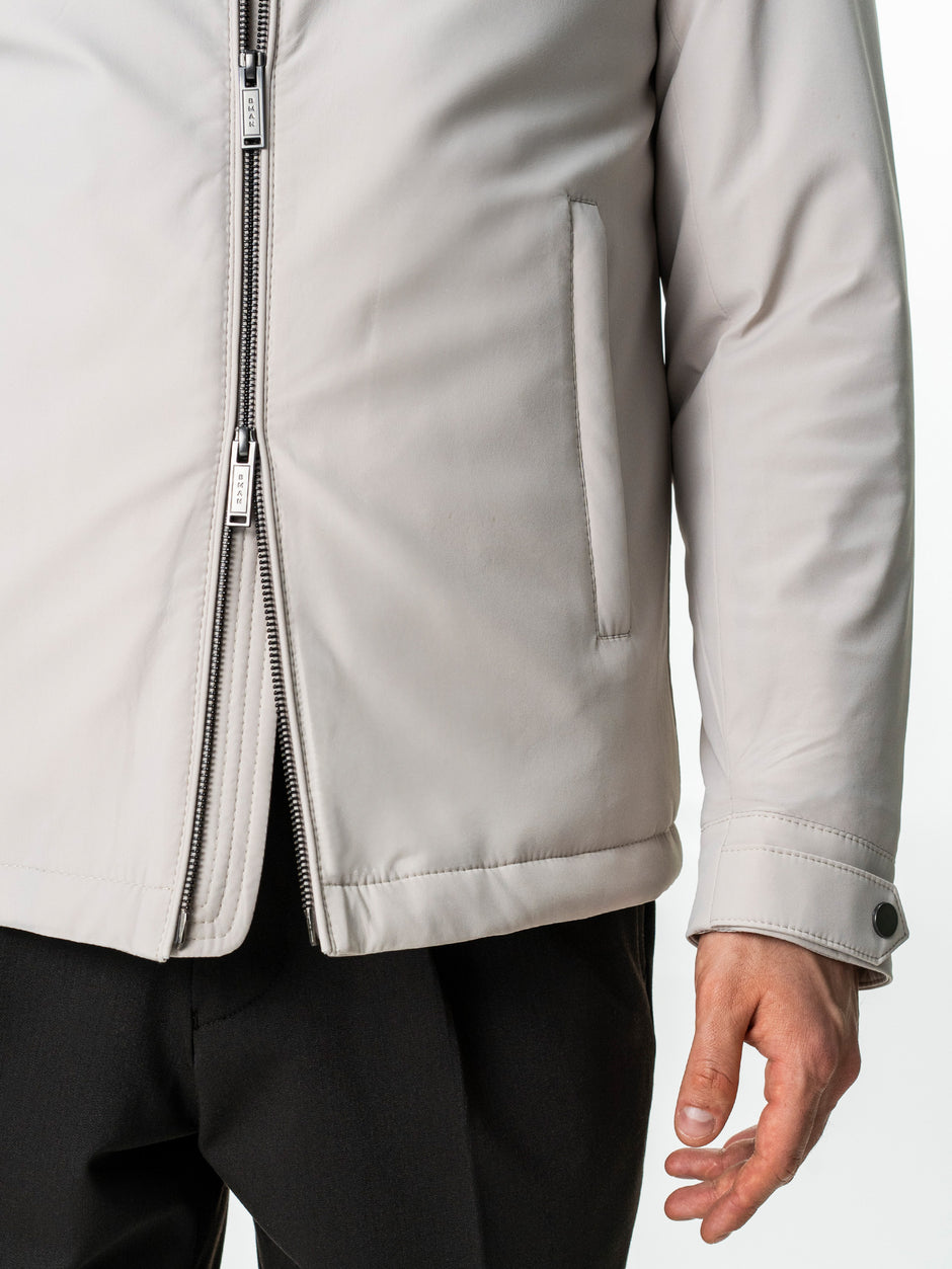 Geaca Barbati Iarna Crem Cu Guler Blana Naturala BMan0003 (10)