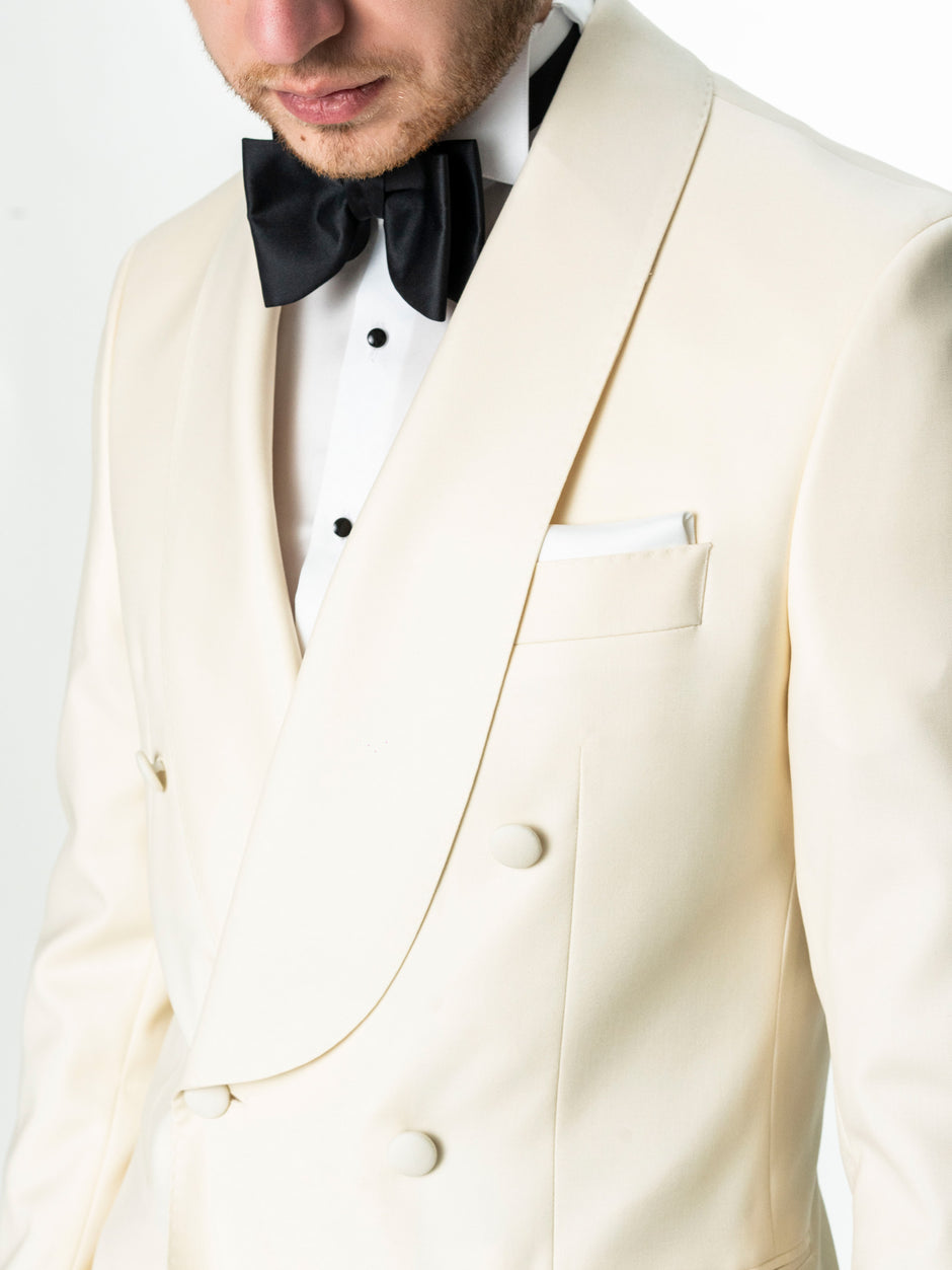 Tinuta Mire Ceremonie & Gala Crem Double Breasted 100% Lana Vitale Barberis Bman0018 (3)