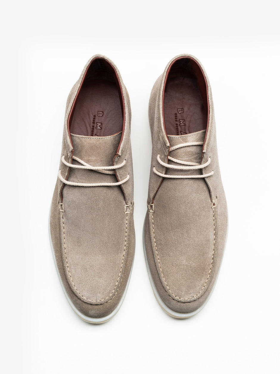 Ghete Barbati Crem Model Chukka Din Piele Intoarsa BMan148 (5)