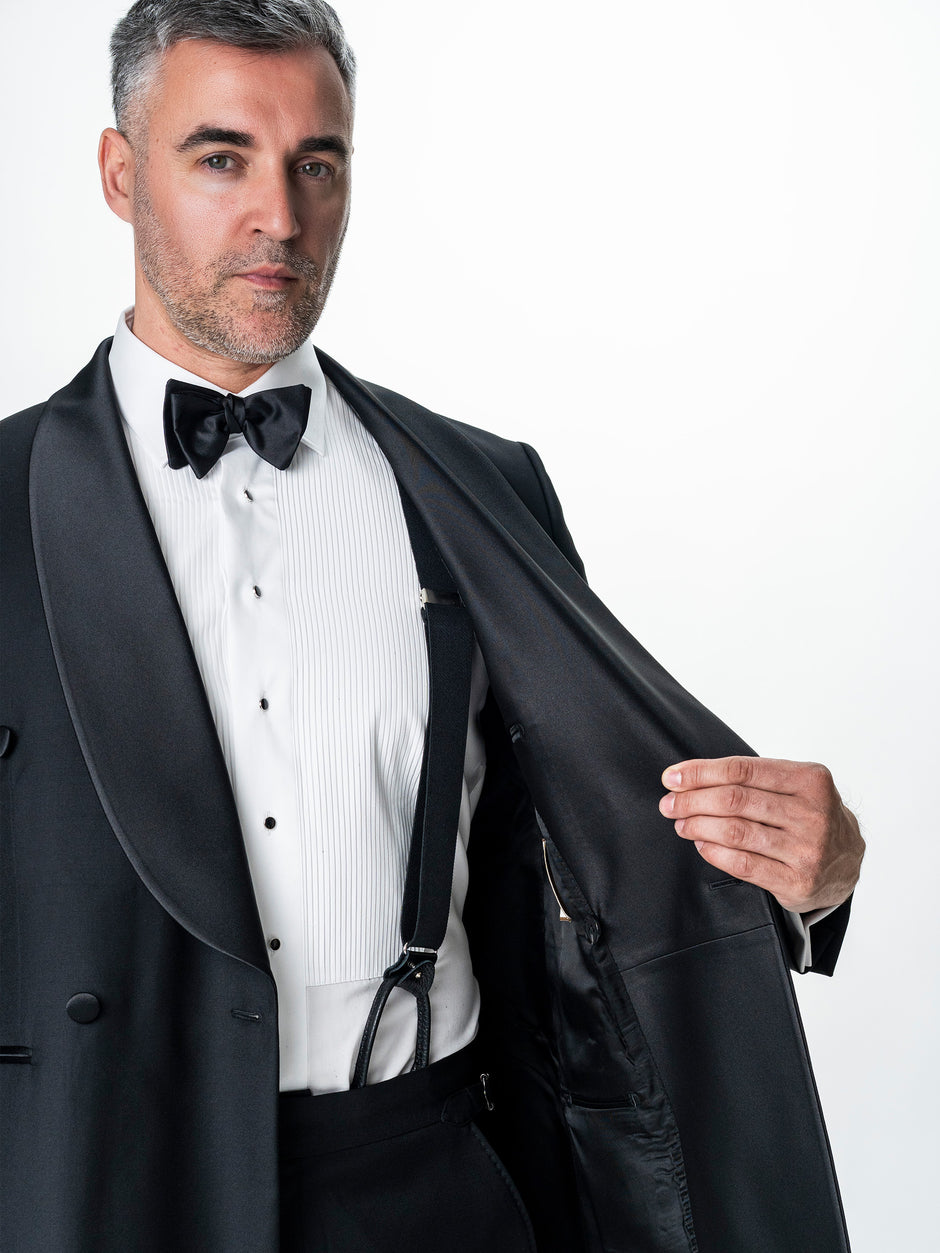 Costum Mire Smoking Negru din 100% Lana Vitale Barberis BMan344 (8)