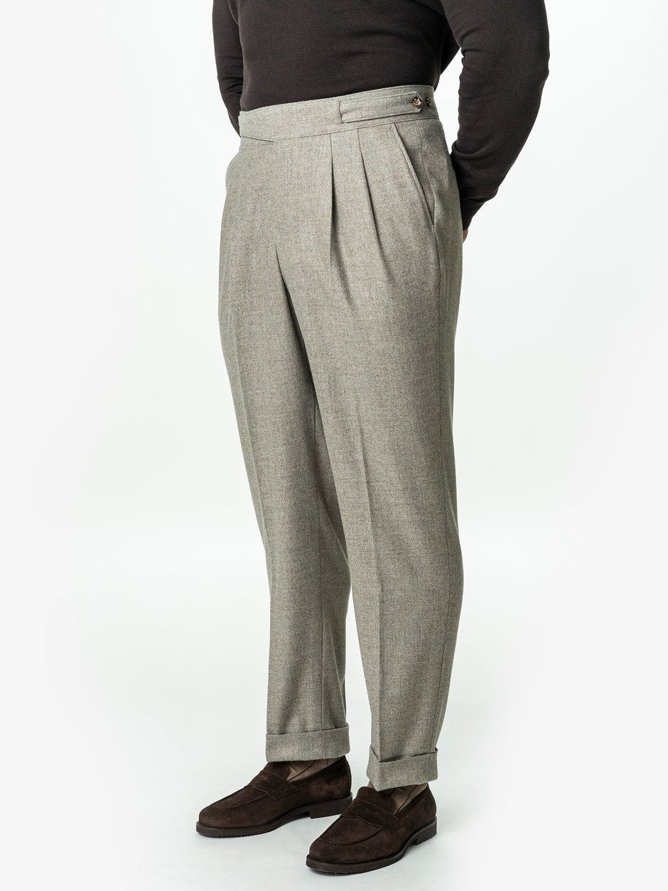 Pantaloni Barbati Bej Model Gurkha Din Lana BMan725 (5)