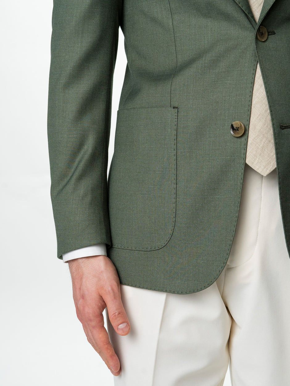 Sacou Barbati Verde Smart Casual Din Lana BMan0074 (9)
