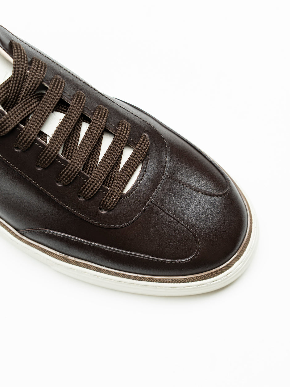 Pantofi Casual Barbati Sneakers Cafenii Din 100% Piele Naturala BMan0358 (3)