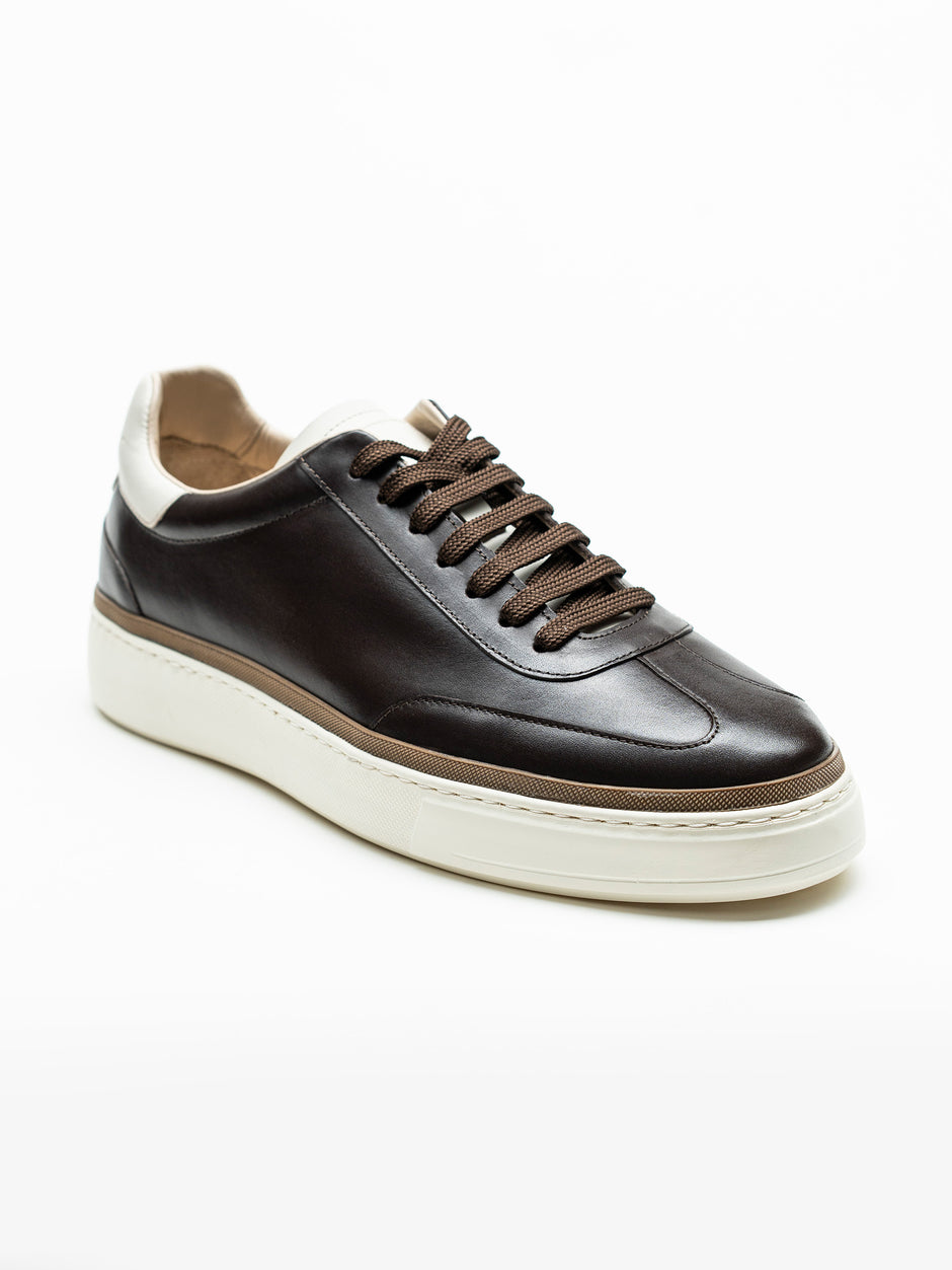 Pantofi Casual Barbati Sneakers Cafenii Din 100% Piele Naturala BMan0358 (2)