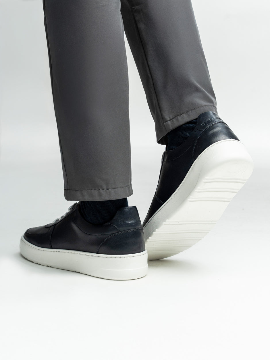 Pantofi Casual Barbati Sneakers Bleumarin 100% Piele Naturala BMan0354 (10)