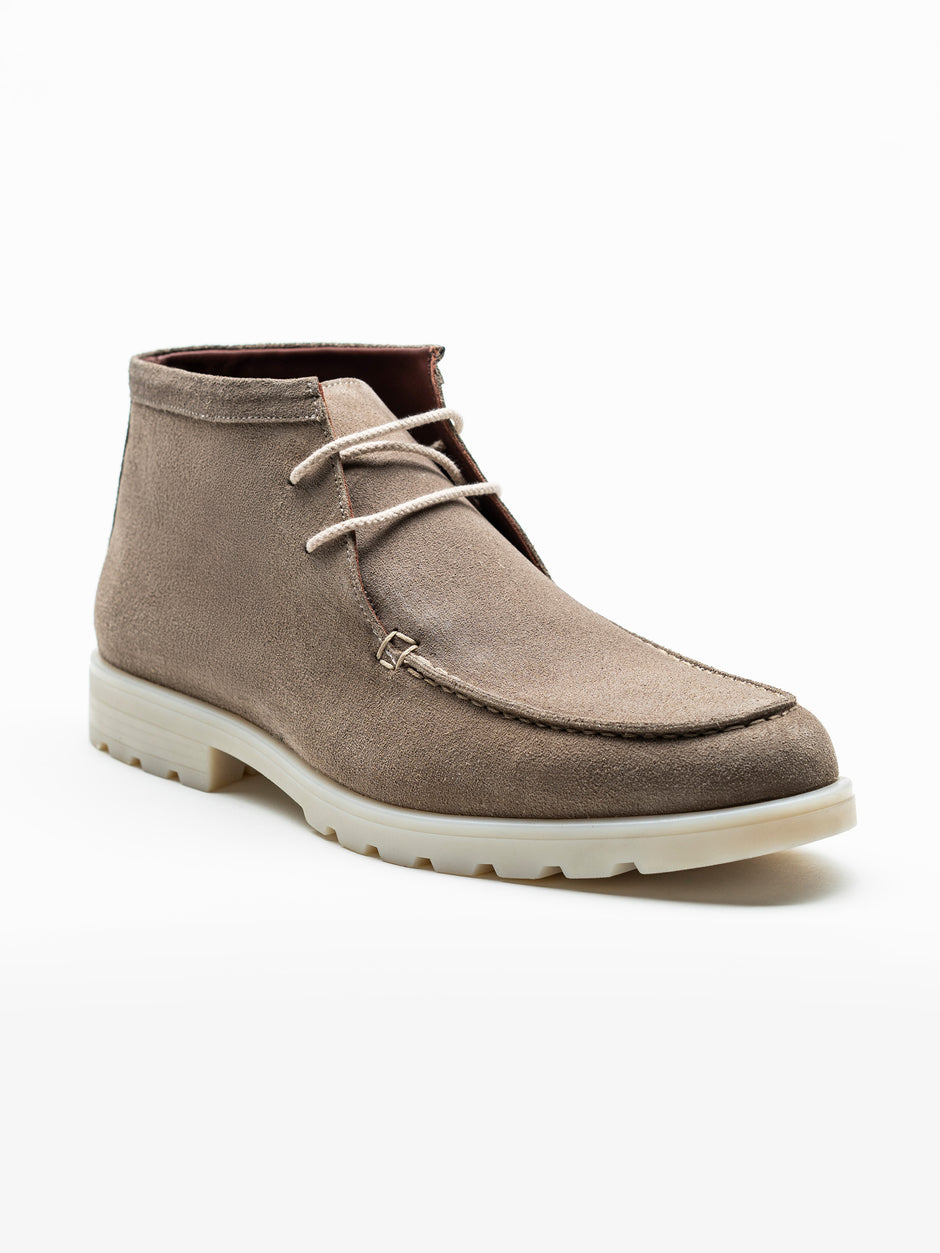 Ghete Barbati Crem Model Chukka Din Piele Intoarsa BMan148 (2)