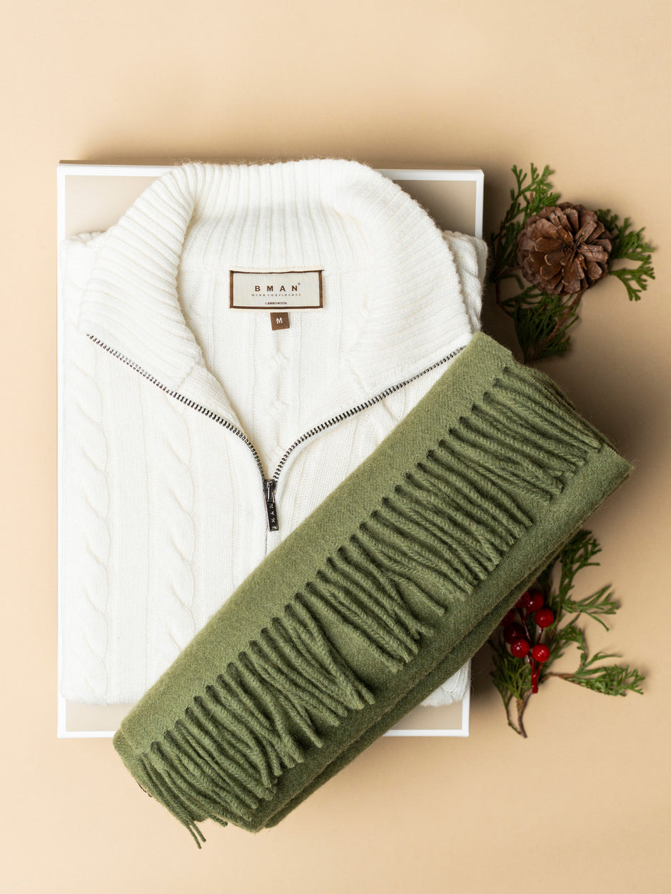 Pachet Cadou Barbati Pulover Cu Fermoar Cu Accesoriu Bman0100 (1)