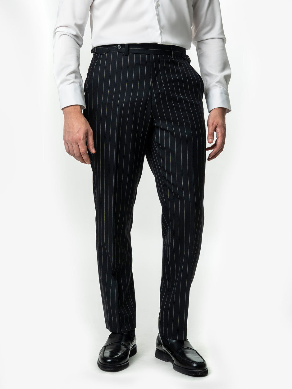Costum Negru La Doua Randuri 100% Lana BMan0104 (10)