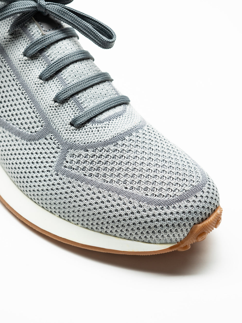 Pantofi Casual Barbati Gri Textil Cu Piele Naturala Talpa Ortopedica BMan0415 (6)