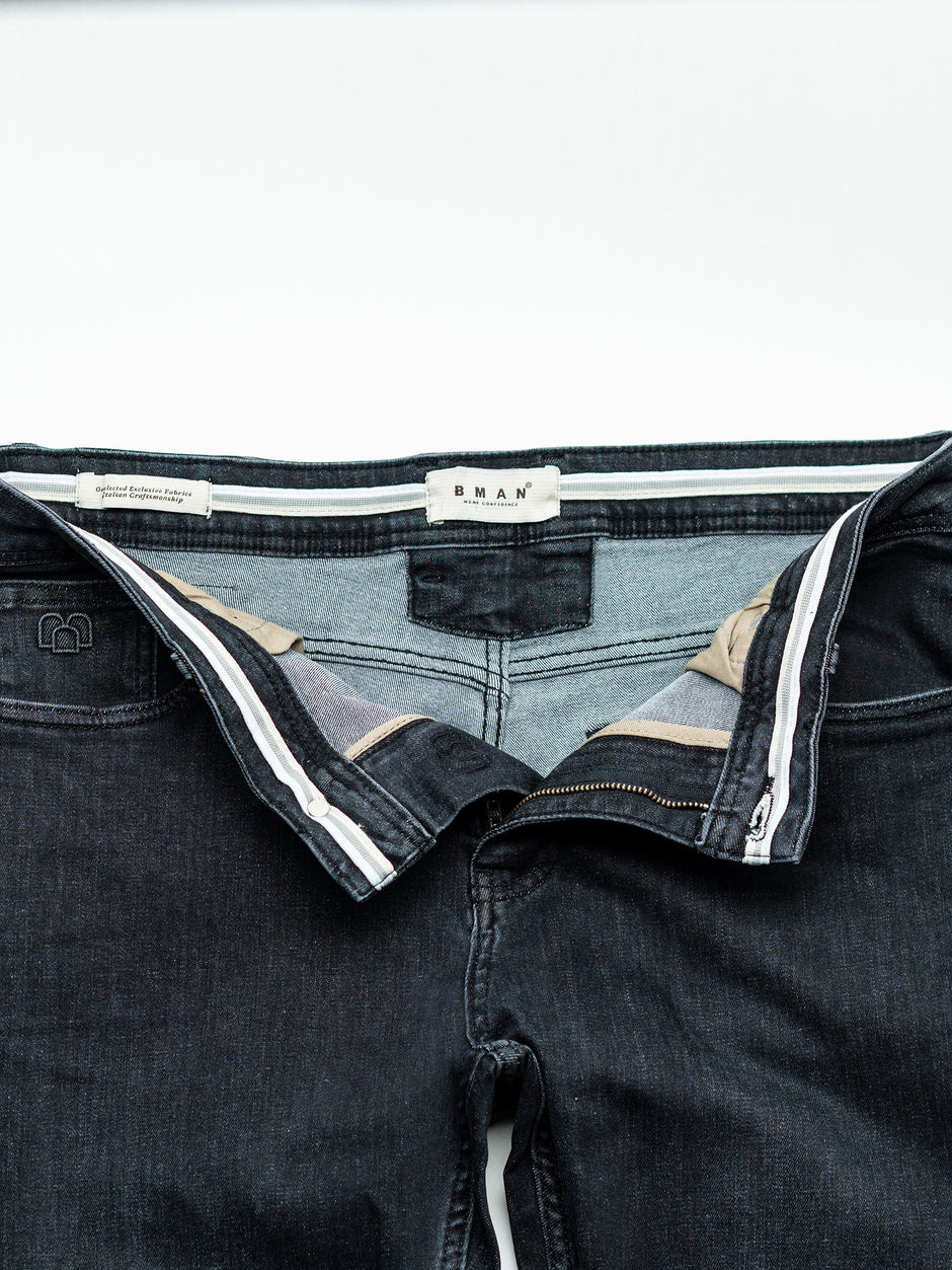 Blugi Barbati Gri Antracit Comfort Fit Denim T400 BMan0003 (10)