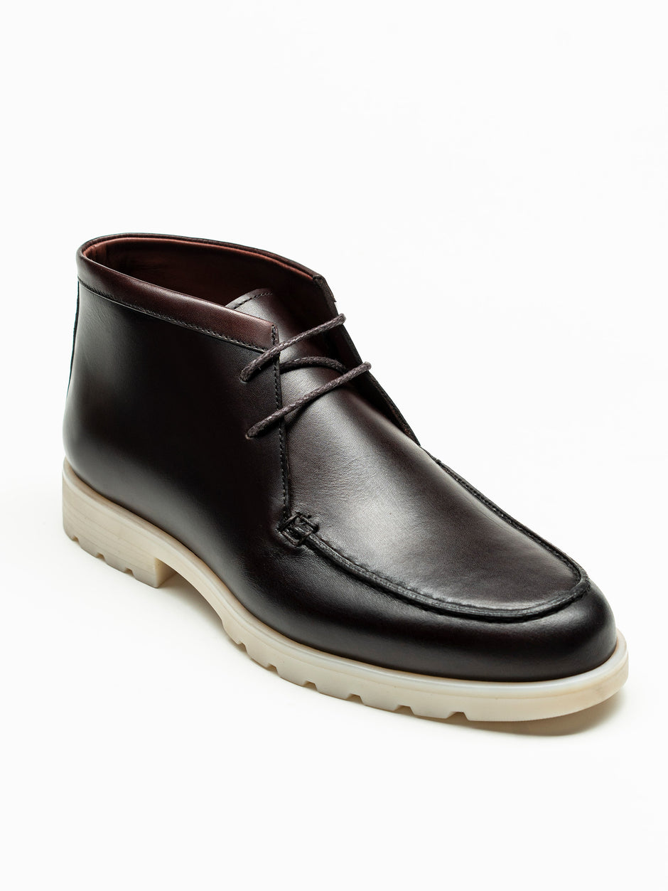 Ghete Barbati Maro Inchis Chukka Piele Naturala BMan148 (5)