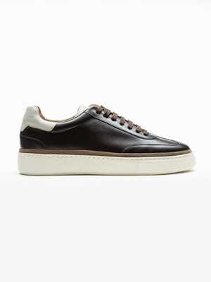 Pantofi Casual Barbati Sneakers Cafenii Din 100% Piele Naturala BMan0358