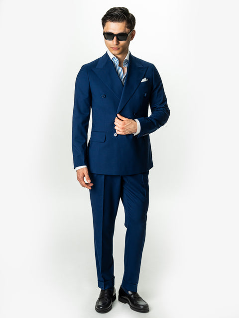 Costum Albastru Barbati Lana Vitale Barberis Super110 BMan0052