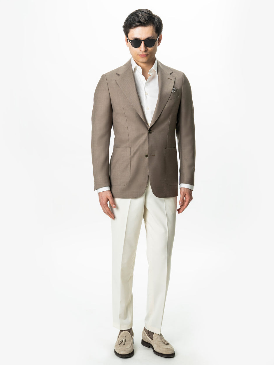 Sacou Barbati Bej 100% Lana Vitale Barberis BMan0076 (2)