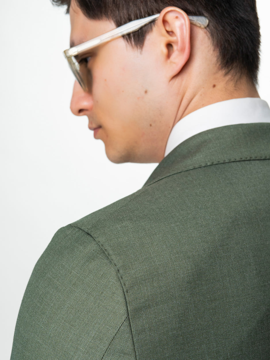 Sacou Barbati Verde Smart Casual Din Lana BMan0074 (10)