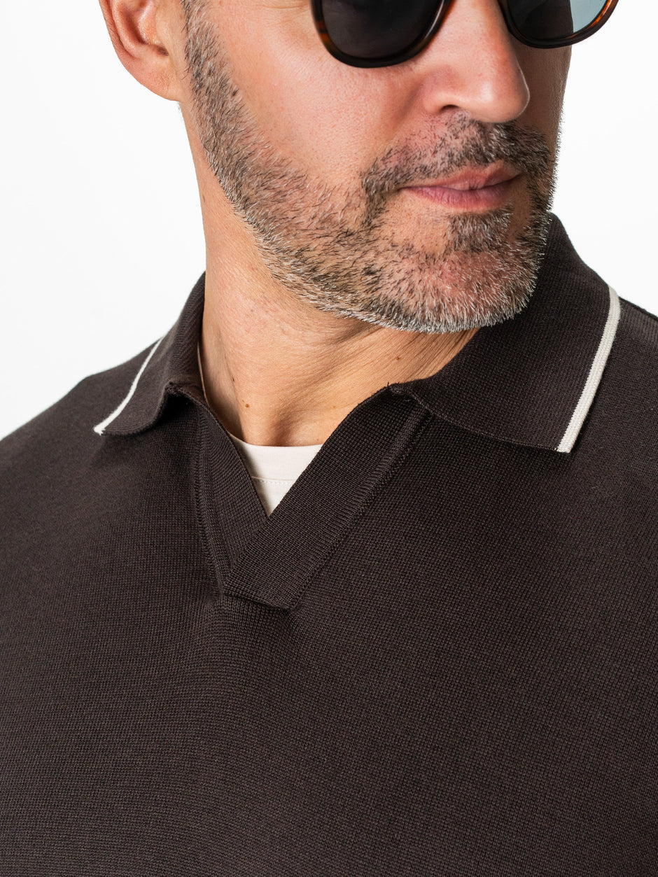 Pulover Polo Barbati Maro Cafeniu Din Bumbac Natural BMan0031 (6)