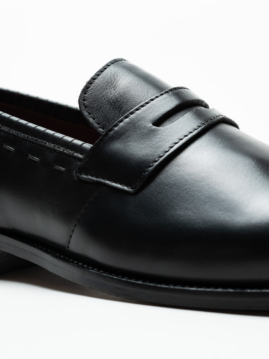 Mocasini Negri Barbati Din Piele Naturala Design Penny Loafers Bman186 (3)