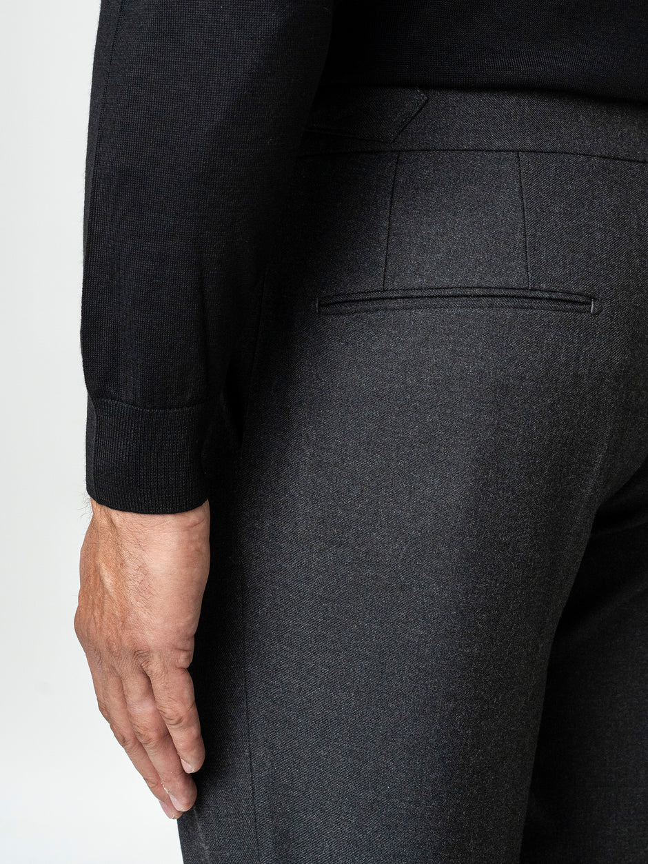Pantaloni Cu Pense Barbati Gri Inchis Gurkha Toamna BMan702 (7)