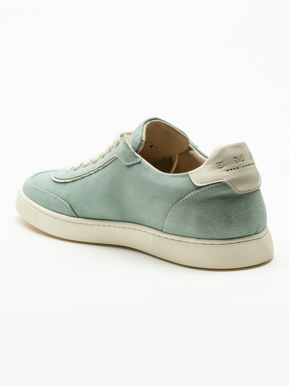 Pantofi Casual Barbati Court Style din Piele Întoarsă Verde Mentă BMan0429 (6)