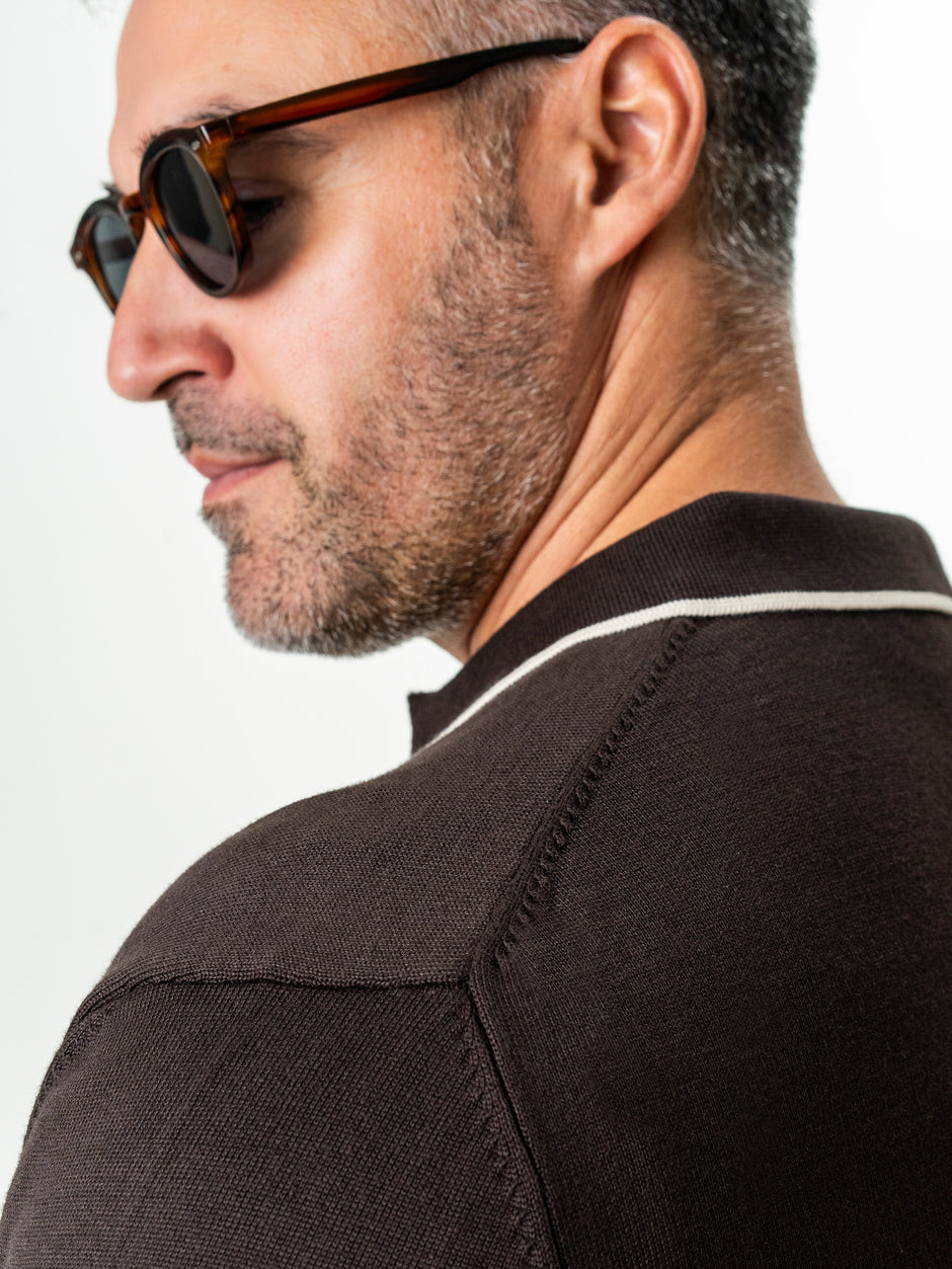 Pulover Polo Barbati Maro Cafeniu Din Bumbac Natural BMan0031 (3)