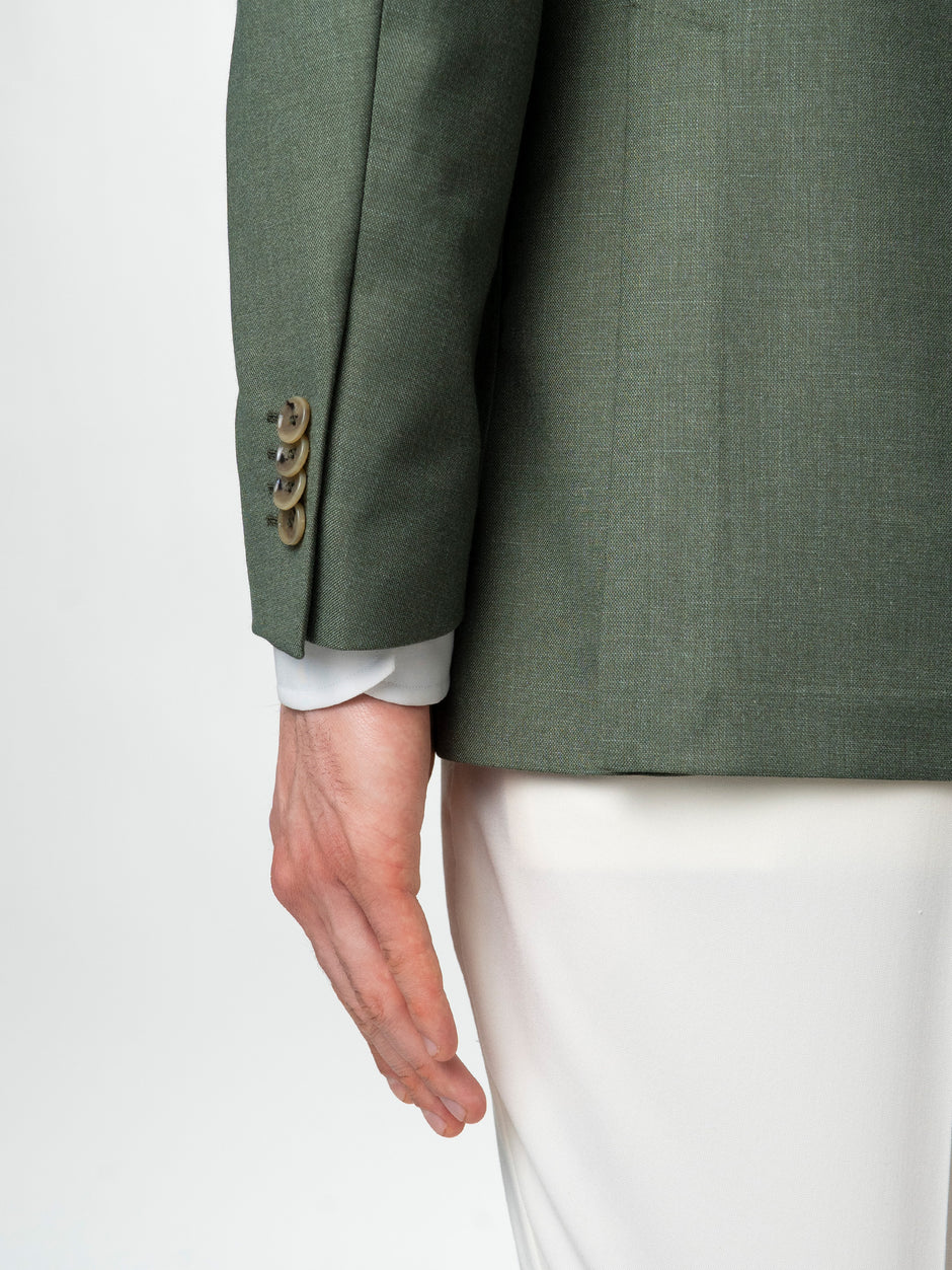 Sacou Barbati Verde Smart Casual Din Lana BMan0074 (11)